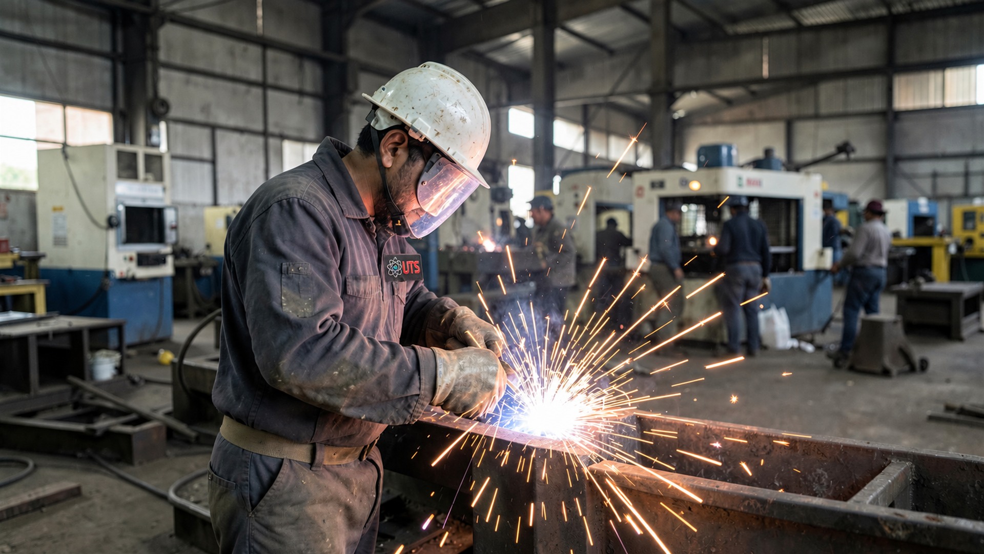Steel fabrication workshop with CNC laser cutting