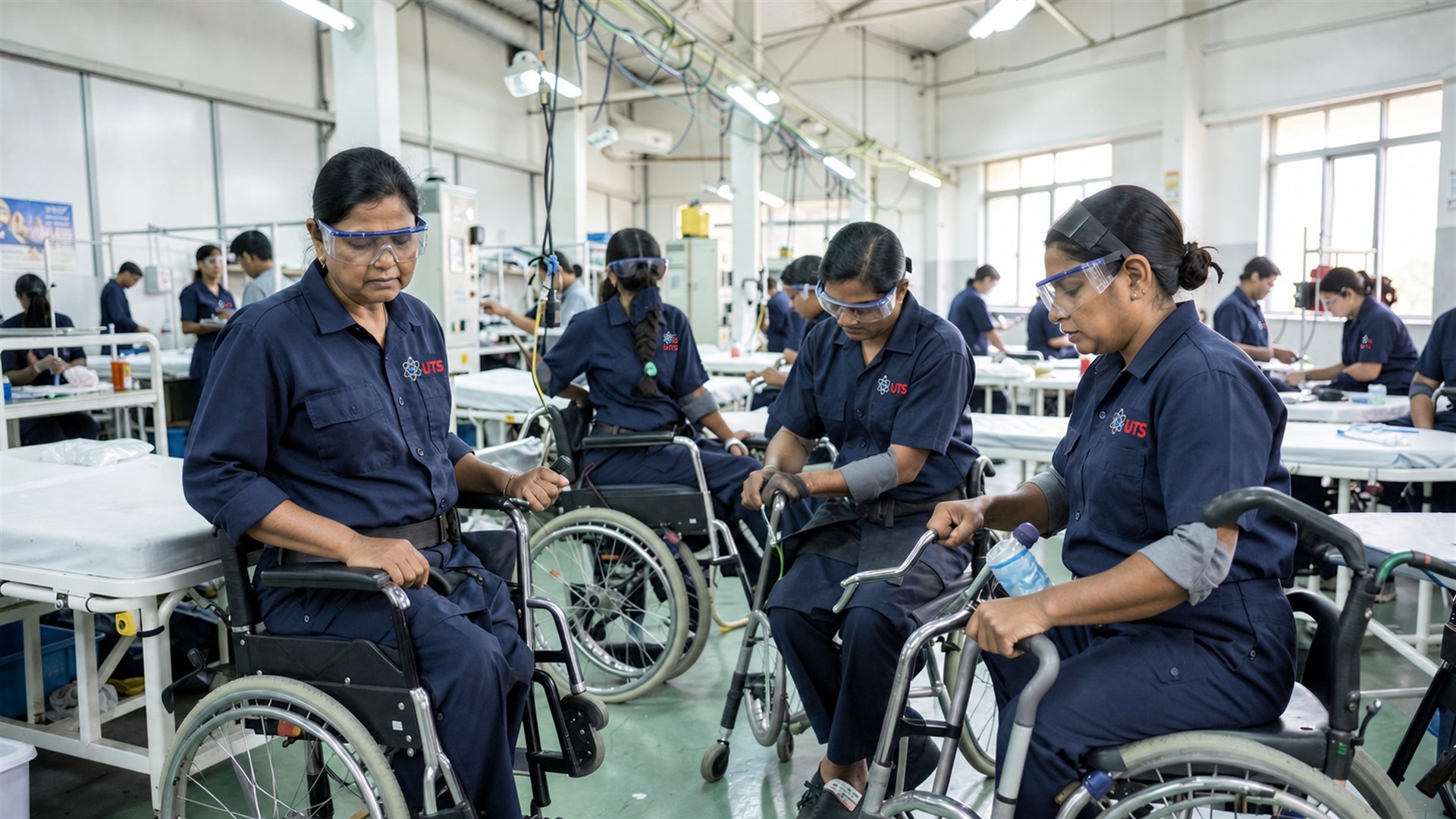 Medical mobility device assembly floor