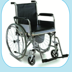 FOLDING WHEEL CHAIR WITH COMMODE